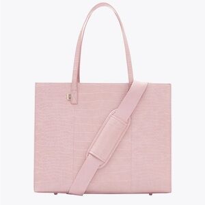 BEIS The Large Work Tote in Atlas Pink Croc